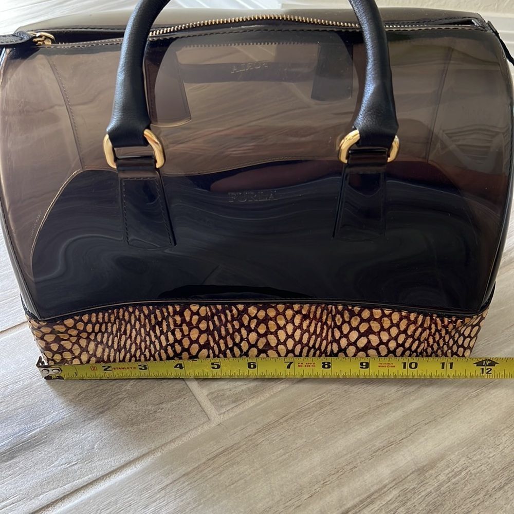 Furla leopard print leather bottom candy jelly bag - Picture 8 of 10